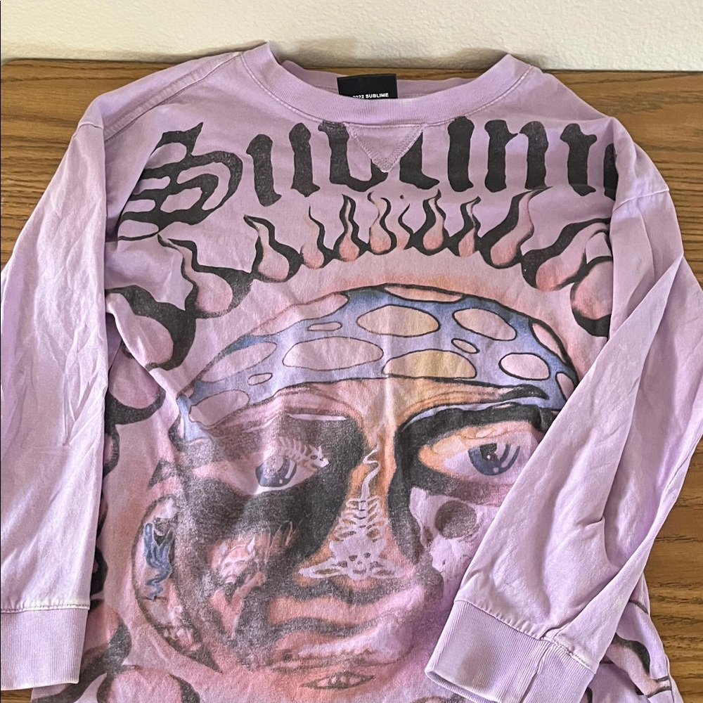 Cotton On Purple Graphic Long Sleeve Tee